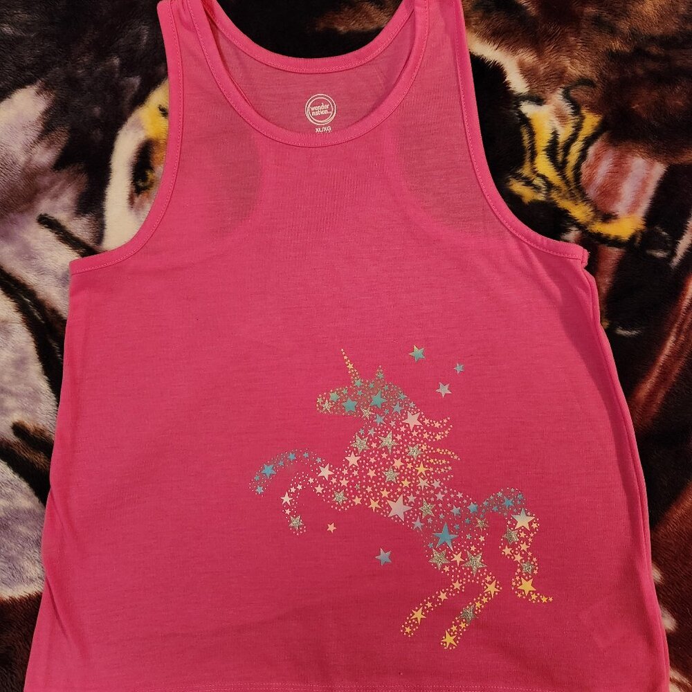 Pink Unicorn Tank Top Youth Size 14/16 Wonder Nation